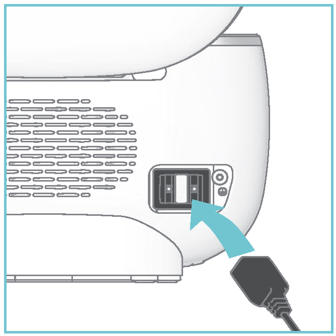 本体背面のマグネットプラグ差し込み口