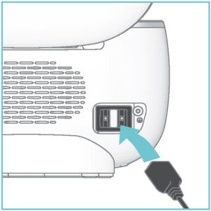 本体背面のマグネットプラグ差し込み口