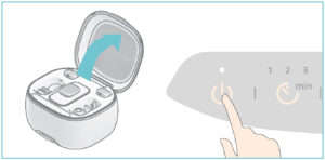 操作パネル上の電源スイッチ